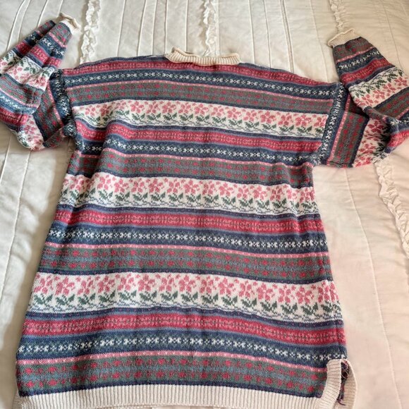 Vintage Countryside Classics Floral Womens Sweater Size Medium - Picture 7 of 7